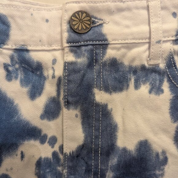 MUMU BLUE‎ Houston high waisted shorts indigo tie dye size 29 boho - Picture 3 of 8